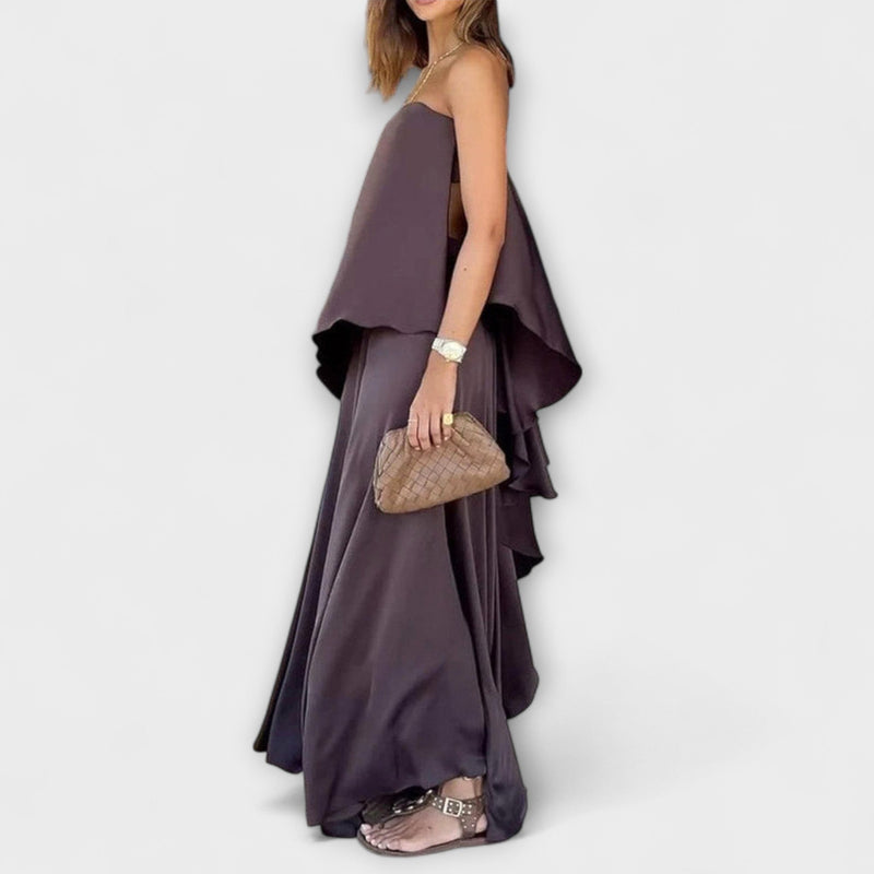 Ruby - Elegante top senza maniche e gonna