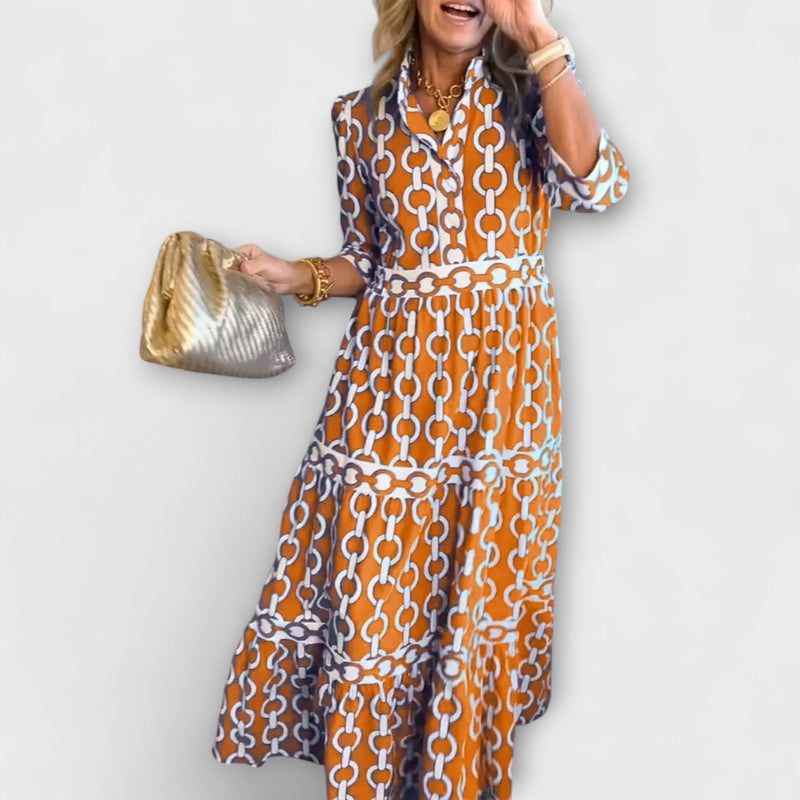 Juliette - Vestito midi con stampa di catene