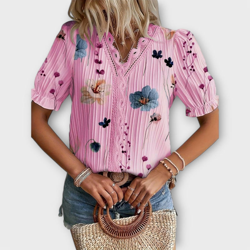 Emily - Blusa alla moda con scollo a V