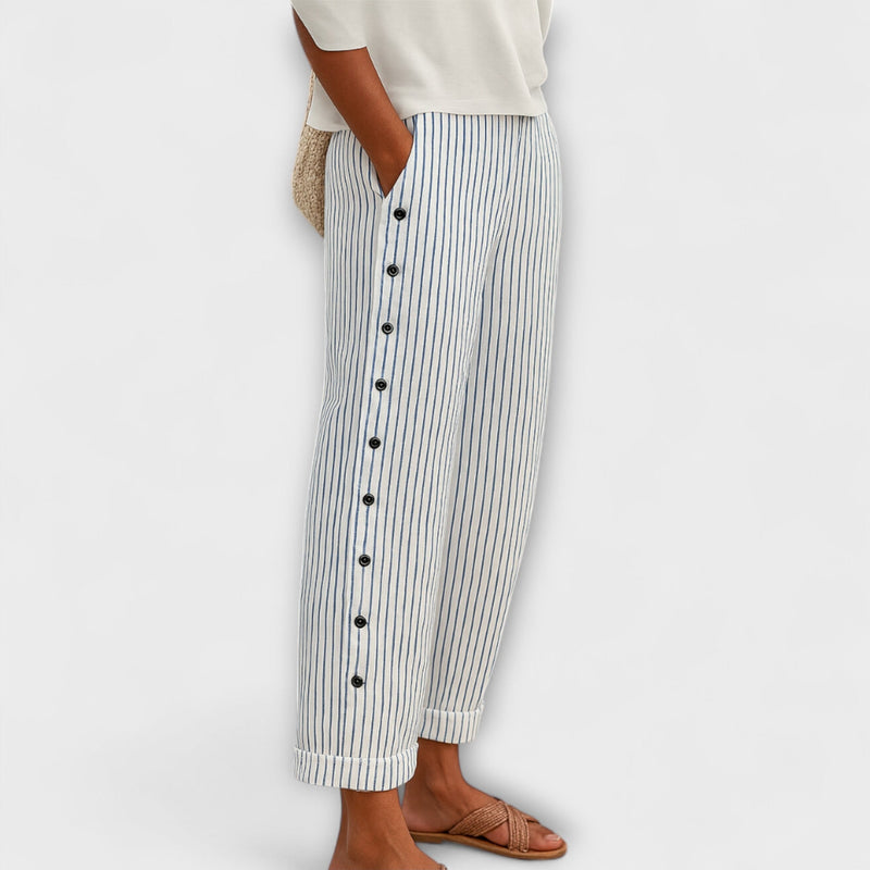Rea - Pantaloni casual a righe rilassati