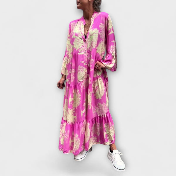 Nerina - Elegante vestito floreale maxi