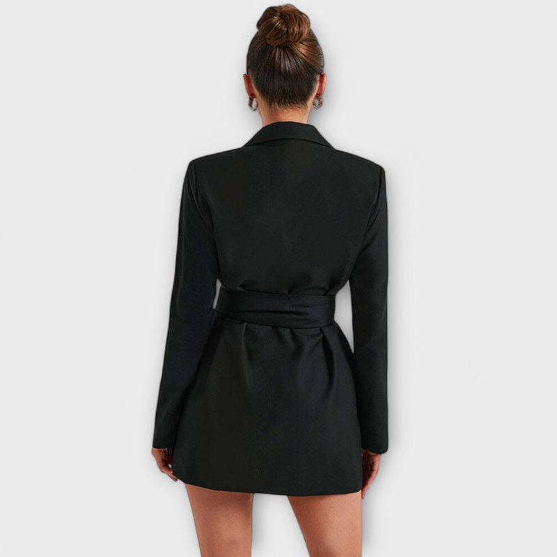 Vestito blazer con scollo a V