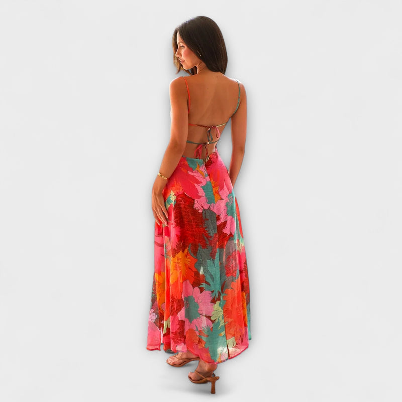 Audrey - Vestito a spalline con stampa floreale per donne - Elegante e Seducente