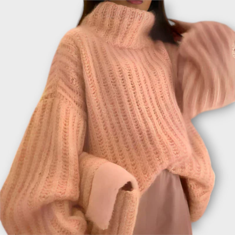 Paulina - Maglione con cappuccio da donna a manica lunga morbido