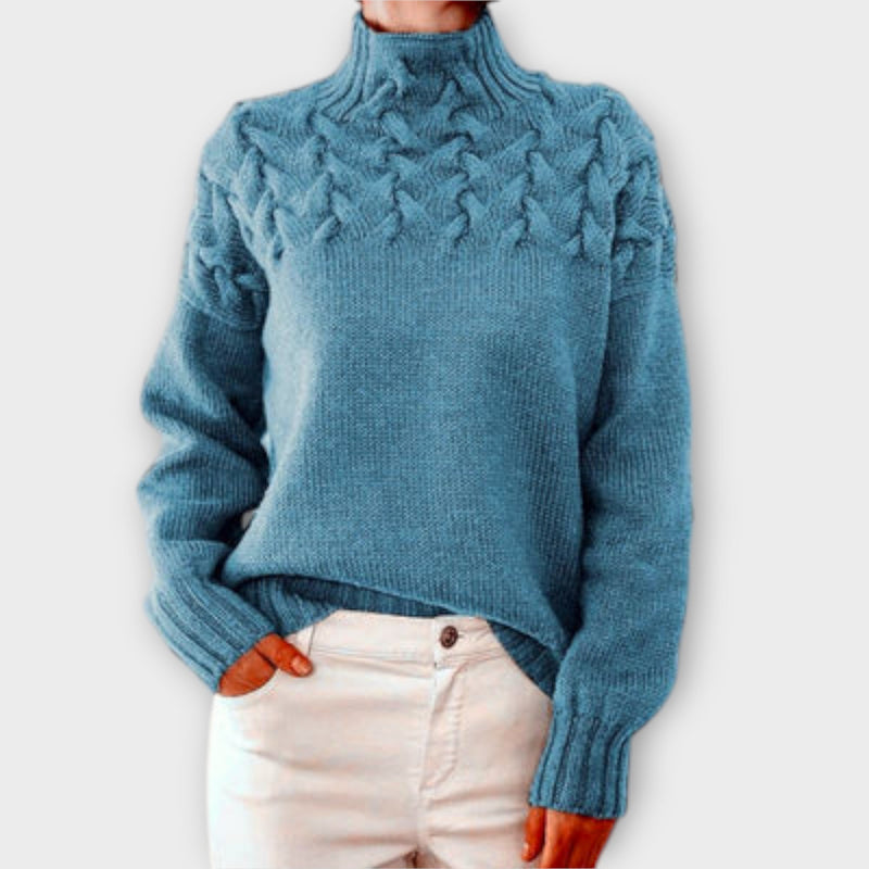 Eva - Maglione da donna con dettaglio di treccia