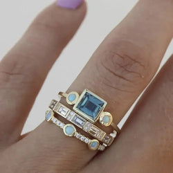 Anello Retro Blu