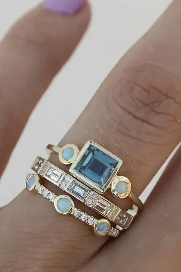 Anello Retro Blu