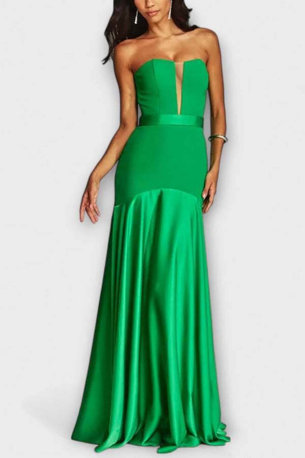 Vada - Vestito Maxi senza spalline con scollo a V