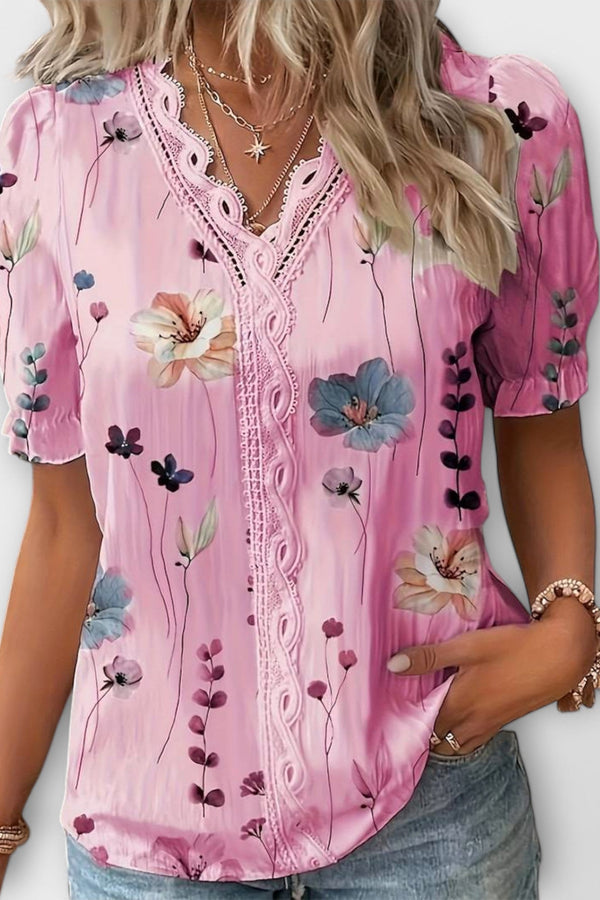 Emily - Blusa alla moda con scollo a V