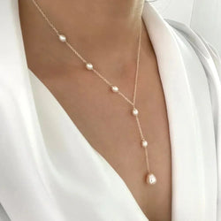 Collana vintage di perle con pendente