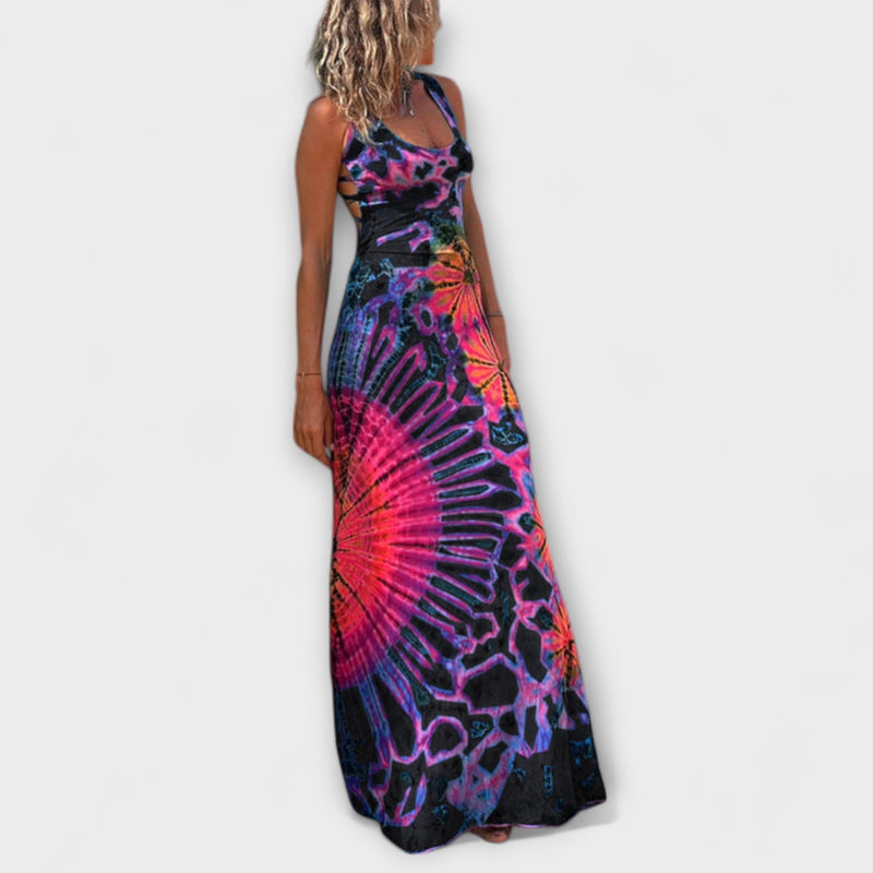Ronja - Il vestito maxilargo con stampa Tie-Dye La Bamba