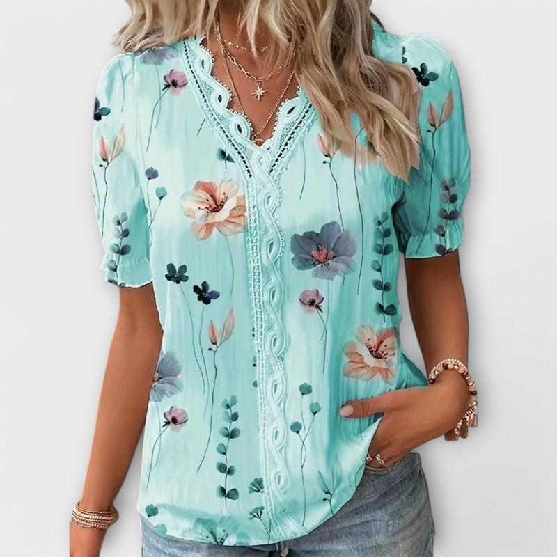 Emily - Blusa alla moda con scollo a V
