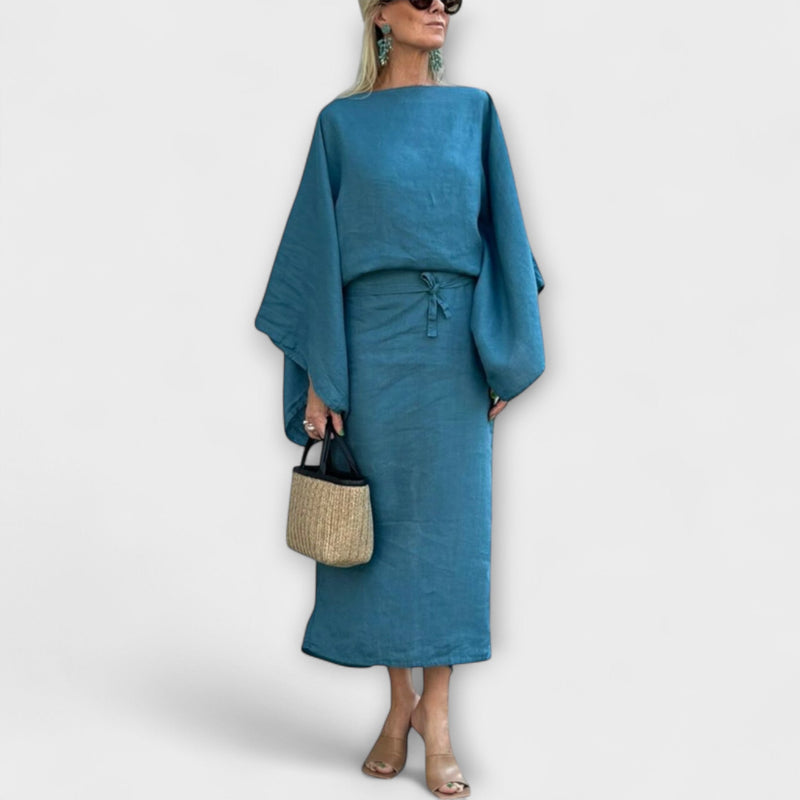 Dana - Vestito Kimono in Lino e Cotone