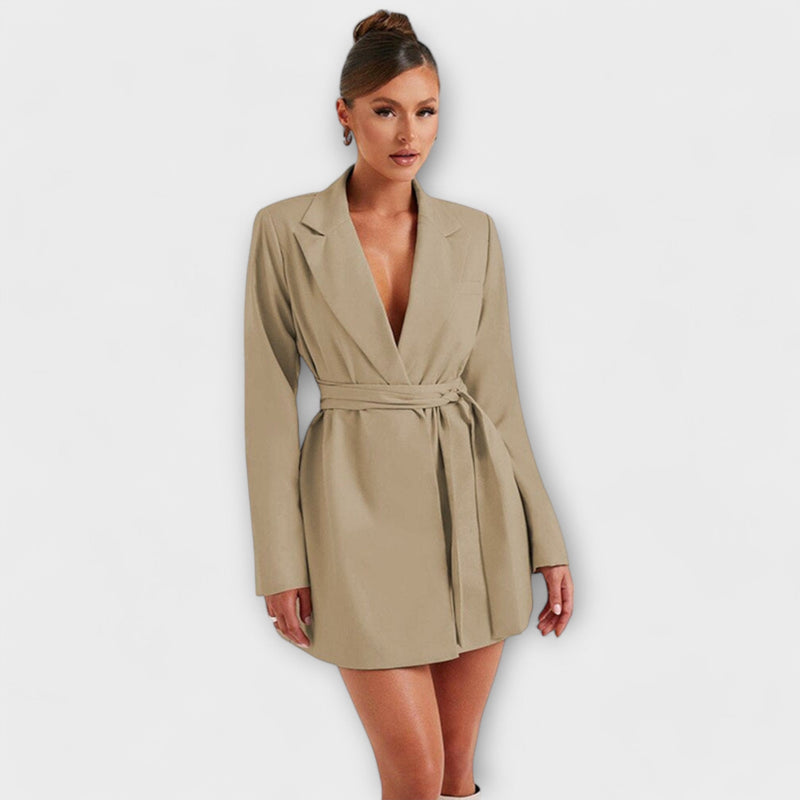 Vestito blazer con scollo a V
