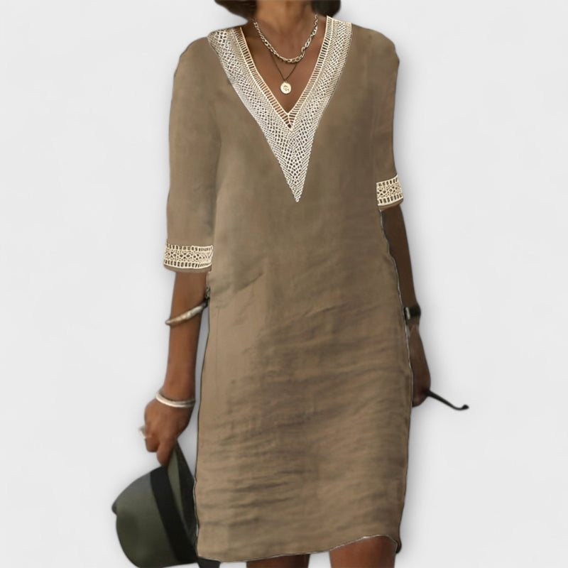 Abito da donna in cotone e lino