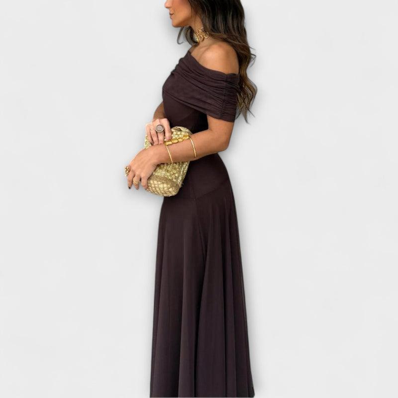 Meadow - Toledo Vestito Maxi in Rete con Spalla Scoperta