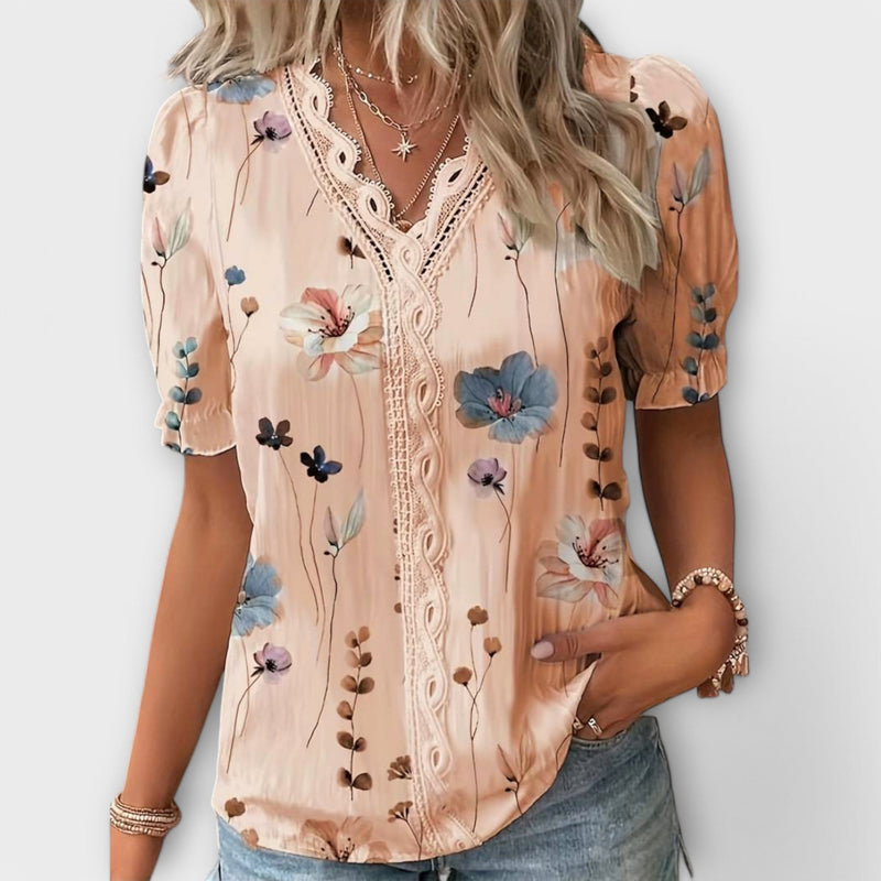Emily - Blusa alla moda con scollo a V