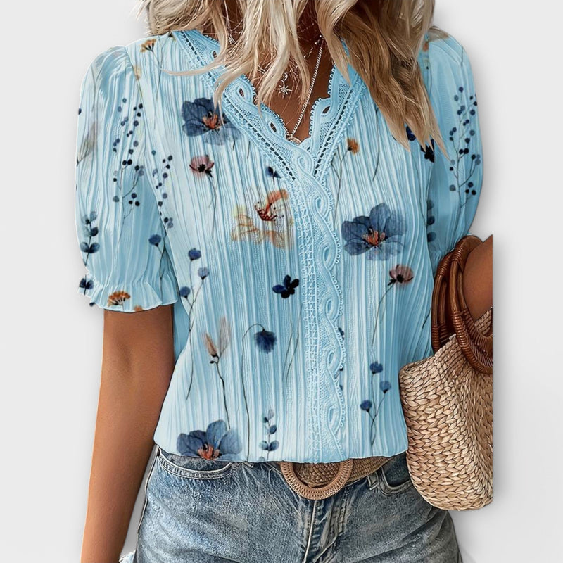 Emily - Blusa alla moda con scollo a V