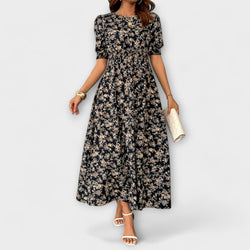 Amelia - Vestito con scollo rotondo e stampa floreale