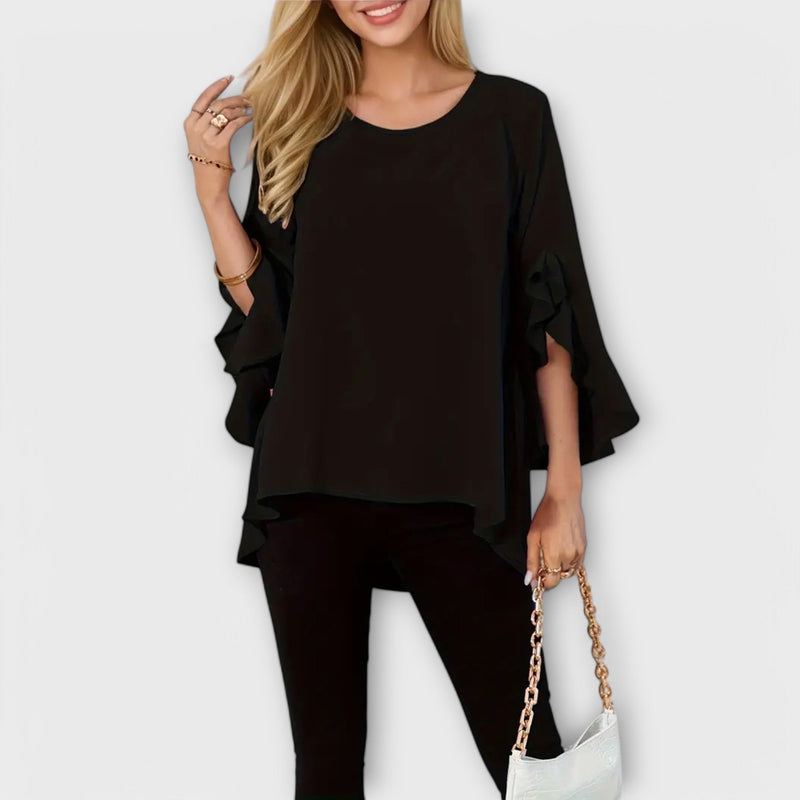 Aria - La blusa primaverile perfetta con collo rotondo
