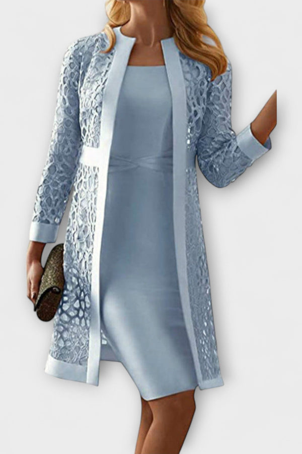 Runa - Elegante vestito in pizzo a due pezzi