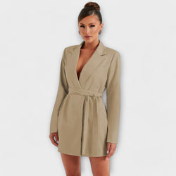 Vestito blazer con scollo a V