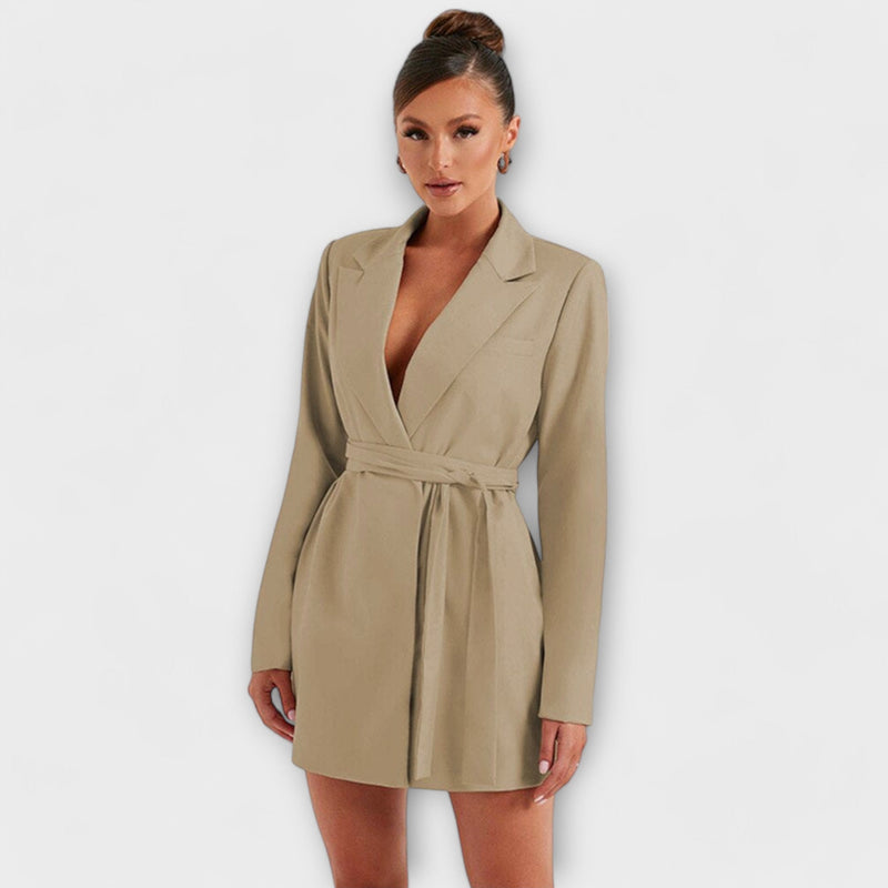Vestito blazer con scollo a V