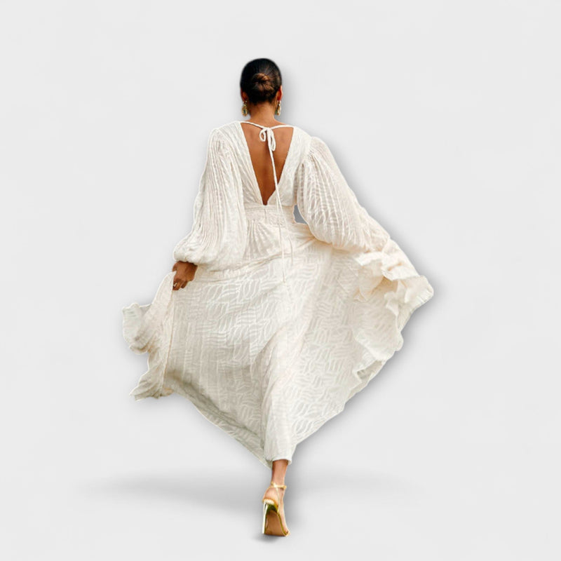 Elsa - Vestito Maxi Crema di Allegory