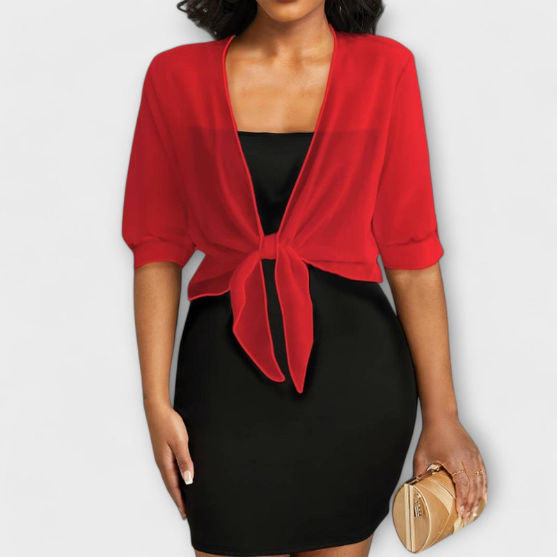 Olivia - Blusa con parte anteriore aperta