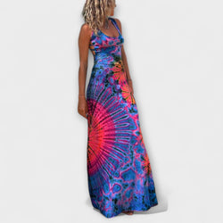 Ronja - Il vestito maxilargo con stampa Tie-Dye La Bamba
