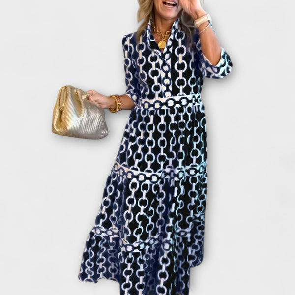 Juliette - Vestito midi con stampa di catene