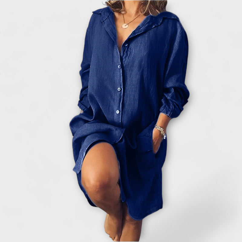 Blusa in lino casual per il giorno