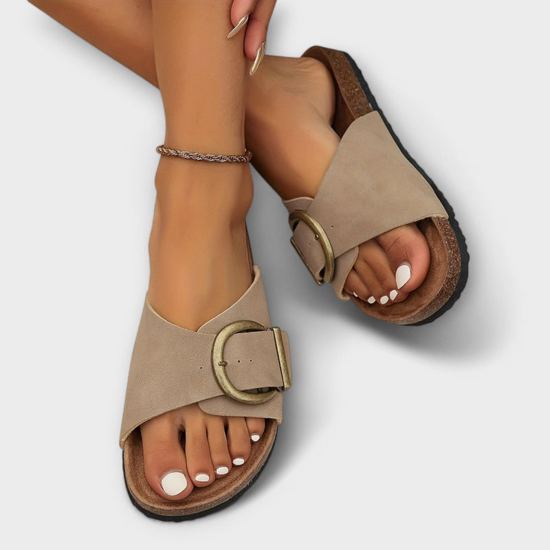 Margie - Sandali in sughero per donna con design a cinturini regolabili