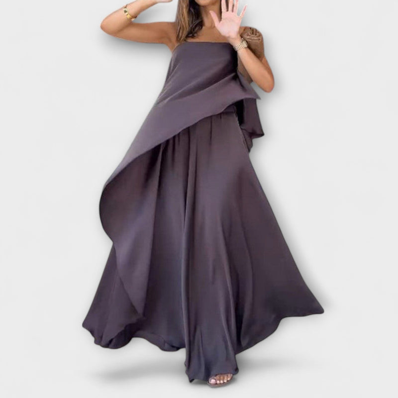 Ruby - Elegante top senza maniche e gonna