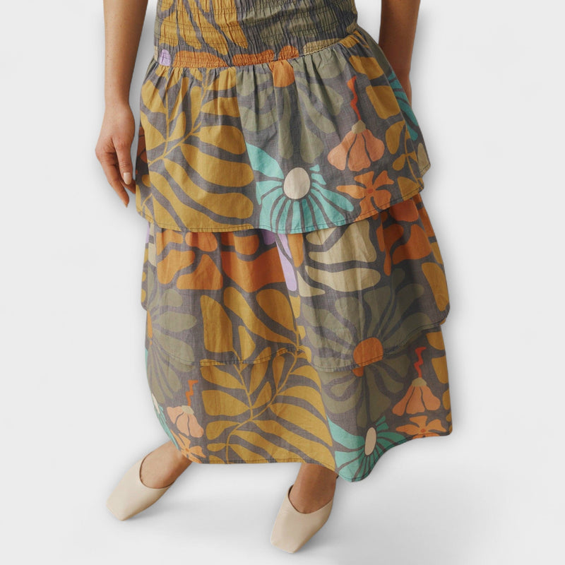Abito Midi Botanico Multicolore