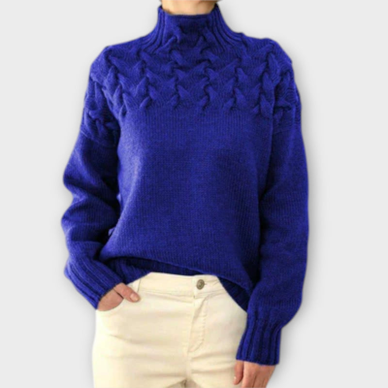 Eva - Maglione da donna con dettaglio di treccia