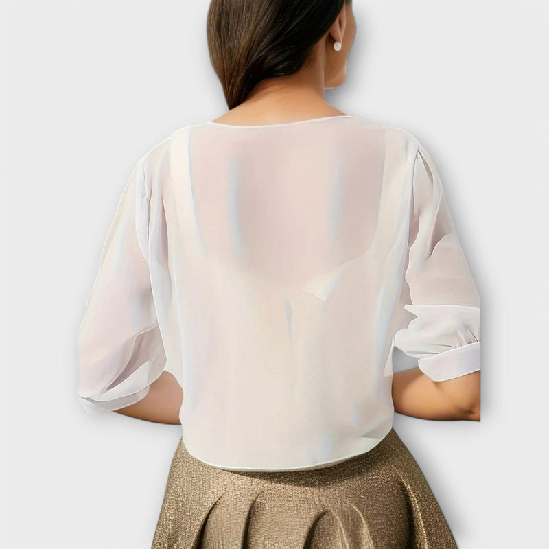 Olivia - Blusa con parte anteriore aperta