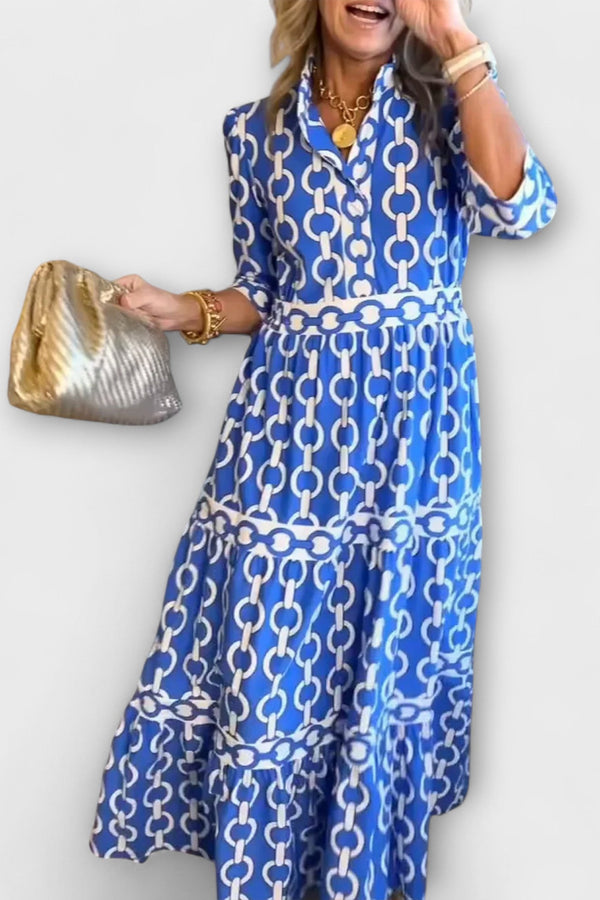 Juliette - Vestito midi con stampa di catene