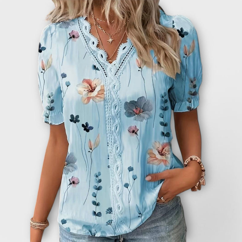 Emily - Blusa alla moda con scollo a V
