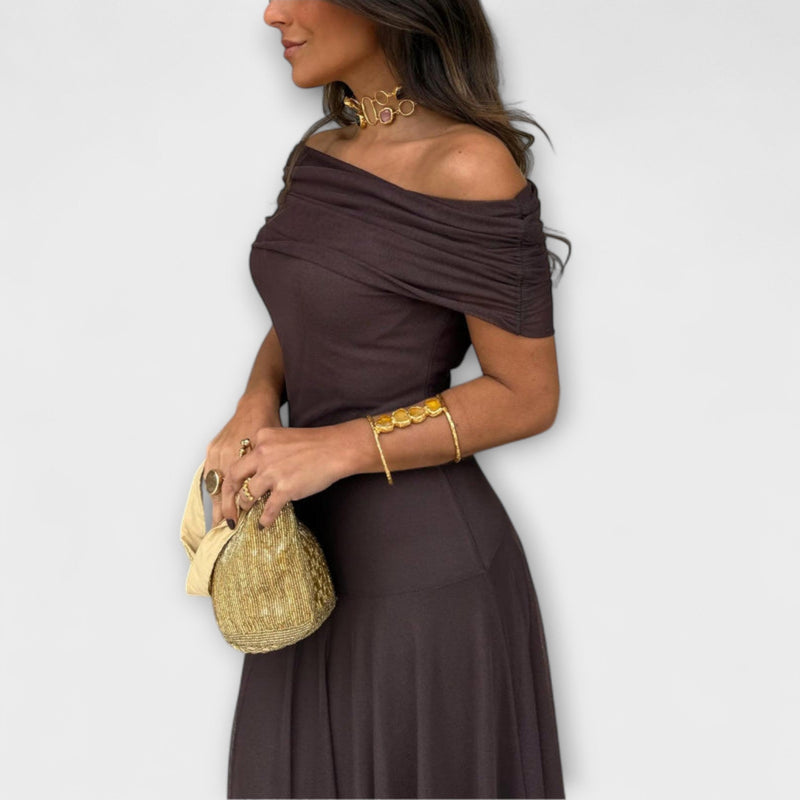 Meadow - Toledo Vestito Maxi in Rete con Spalla Scoperta