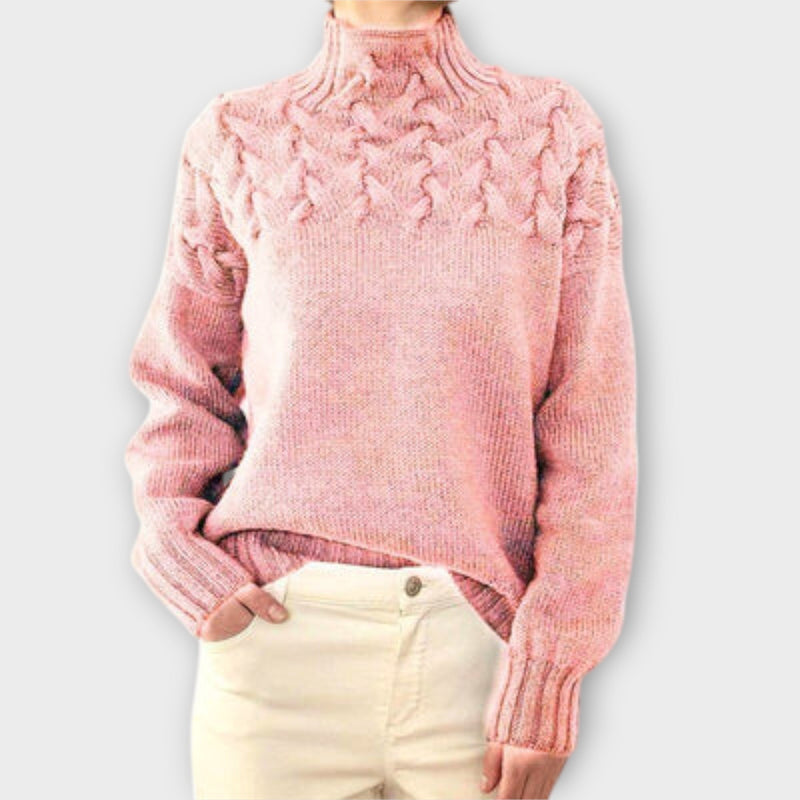 Eva - Maglione da donna con dettaglio di treccia