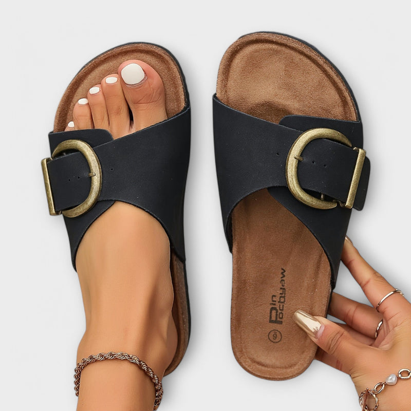 Margie - Sandali in sughero per donna con design a cinturini regolabili