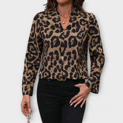 Blusa Leo Casual con Scollatura