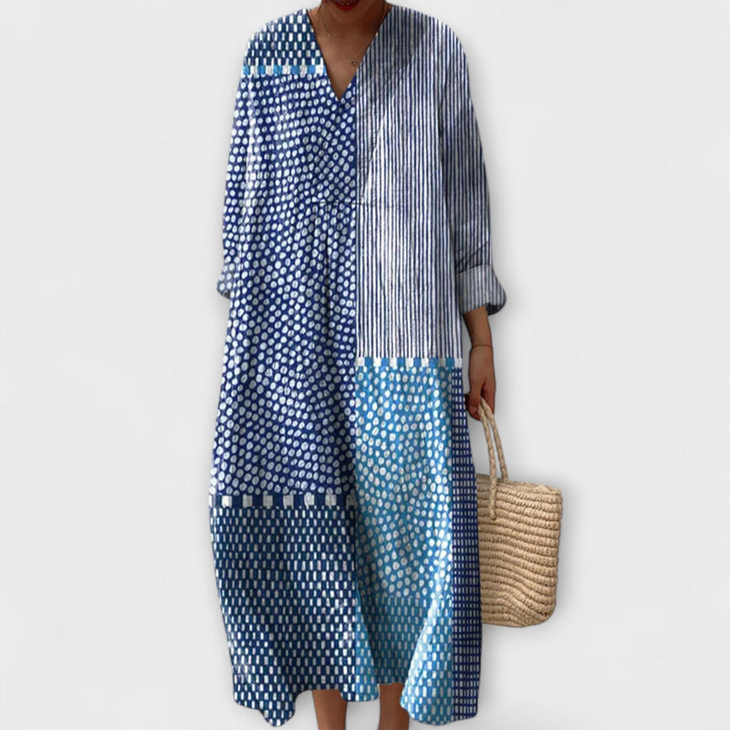 Irmgard – Elegante vestito in cotone fino al ginocchio