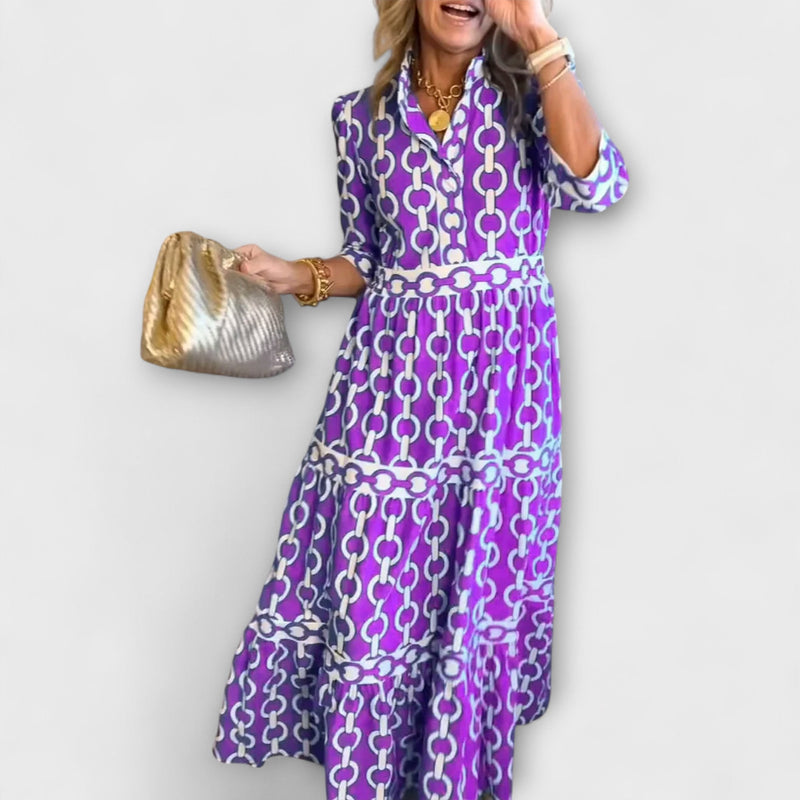 Juliette - Vestito midi con stampa di catene