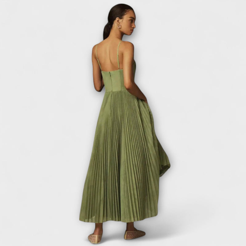Marilyn - Abito Midi in Tulle con Gonna Plissettata e Design a Bustier