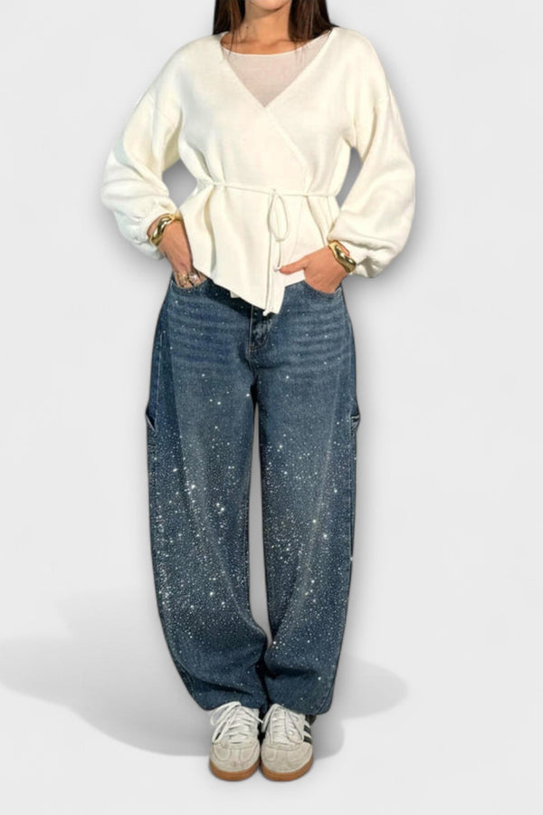 Fable - Jeans in Denim Lucido Stile Balloon Carpenter