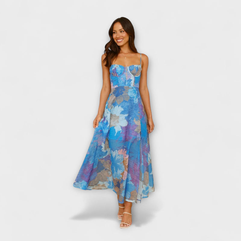 Audrey - Vestito a spalline con stampa floreale per donne - Elegante e Seducente