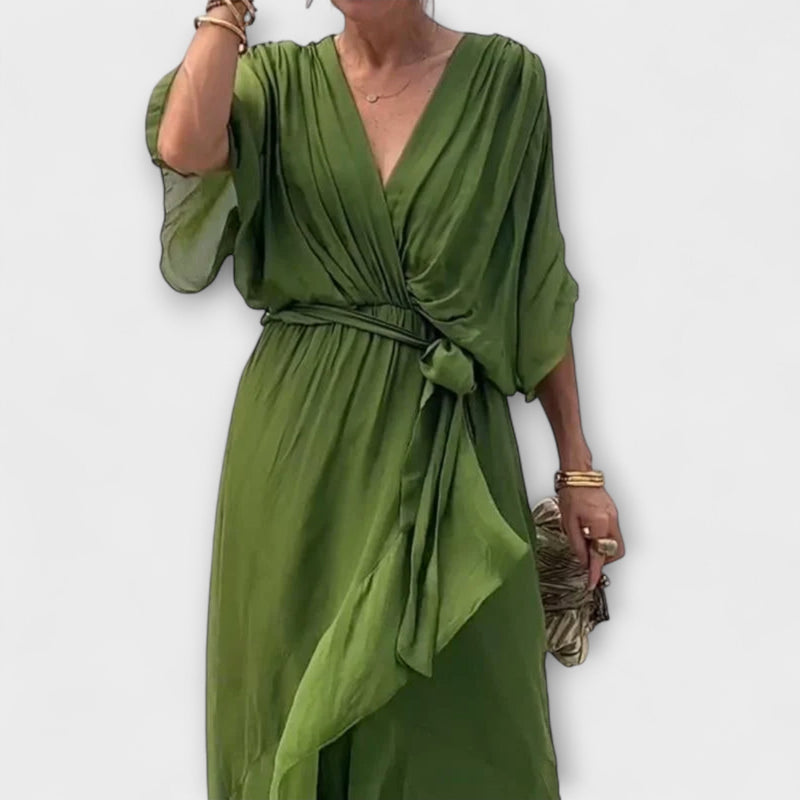 Amoura - Abito in georgette con scollo a V