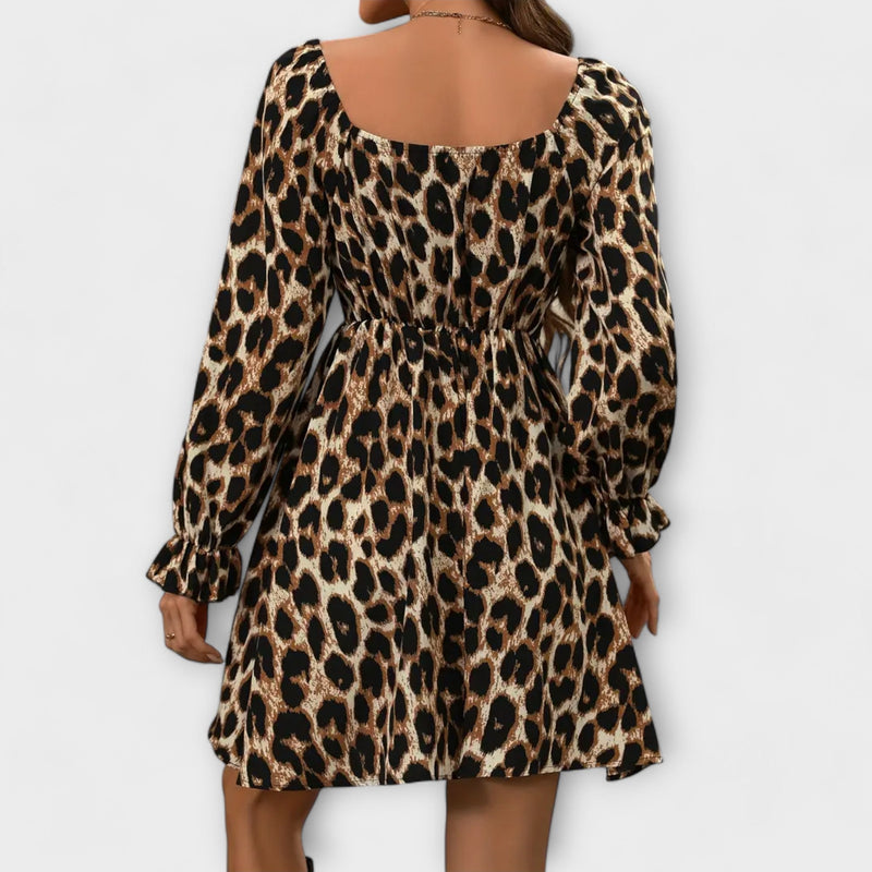 Vestito incantevole con stampa leopardata